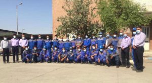 قدردانی از خدمات کارکنان در بخش تخلیه و بارگیری محصولات صادراتی شرکت فولاد خوزستان در بندر امام خمینی(ره)