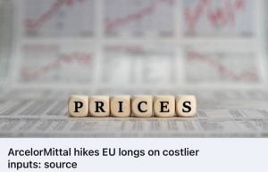 افزایش قیمت آرسلورمیتال برای مقاطع طویل فولادی اتحادیه اروپا