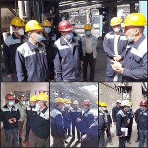 بازدید های مستمر مهندس رخصتی از خطوط تولید و پروژه های کارخانه ذوب آهن اصفهان