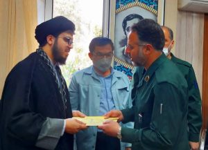 مراسم تکریم و معارفه فرمانده حوزه مقاومت بسیج شهید بقایی فولاد خوزستان