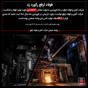 فولاد ارفع رکورد زد