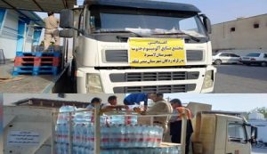 ارسال پنج هزار بطری آب معدنی از لامرد به مناطق زلزله زده بندرلنگه هرمزگان