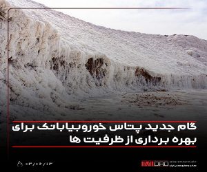 گام جدید پتاس خوروبیابانک برای بهره برداری از ظرفیت ها