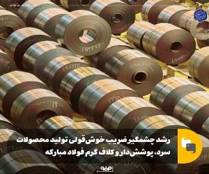 رشد چشمگیر ضریب خوش‌قولی تولید محصولات سرد، پوشش‌دار و كلاف گرم فولاد مباركه