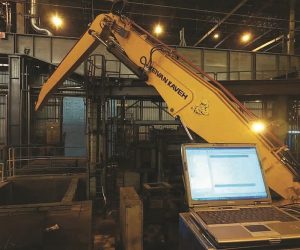 راه‌اندازی ربات حمل كلافچه  در واحد اسكین‌ پاس شماره 2 نورد سرد فولاد مباركه