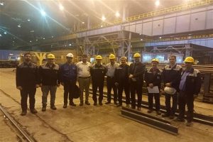 بازدید فنی از روند تولید شمش ریل و ریل ذوب آهن اصفهان