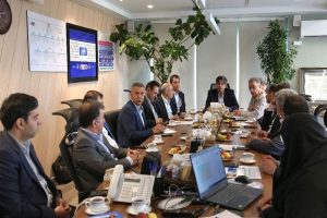 جلسه بررسی وضیعت پروژه‌ های توسعه‌ ای شرکت‌ های توسعه معدنی و صنعتی صبانور و صنایع فولاد کردستان با حضور مدیر عامل گروه فولاد مبارکه