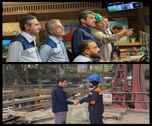 بازدید شبانه مدیرعامل فولاد سنگان از خطوط تولید