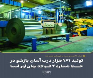 تولید ۱۶۱ هزار درب آسان بازشو در خط شماره ۲ فولاد توان‌ آور آسیا