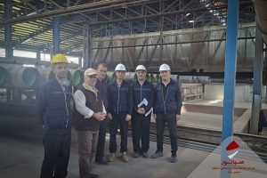 بازدید مدیرعامل صبانور از خط تولید لوله‌ های پروژه انتقال آب تصفیه‌ خانه بیجار