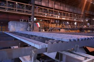 تولید شمش فولادی مورد نیاز نورد تیرآهن در کارخانه فولادسازی