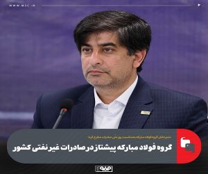 گروه فولاد مباركه پیشتاز در صادرات غیر نفتی كشور