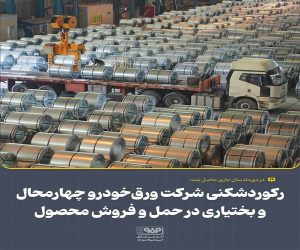 ركوردشكنی شركت ورق‌خودرو چهارمحال و بختیاری در حمل و فروش محصول