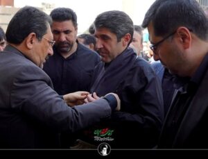 بازدید وزیر صمت از موکب گهرزمین در آیین تشییع باشکوه رهبر شهید